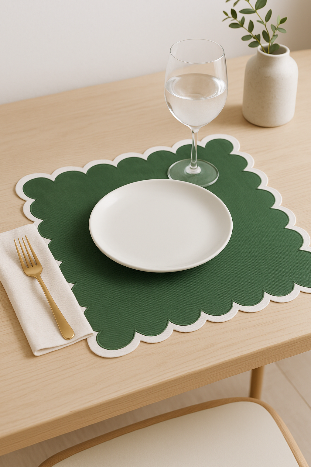 Set de table coton lin motif coquille marin - vue 2 sur 2