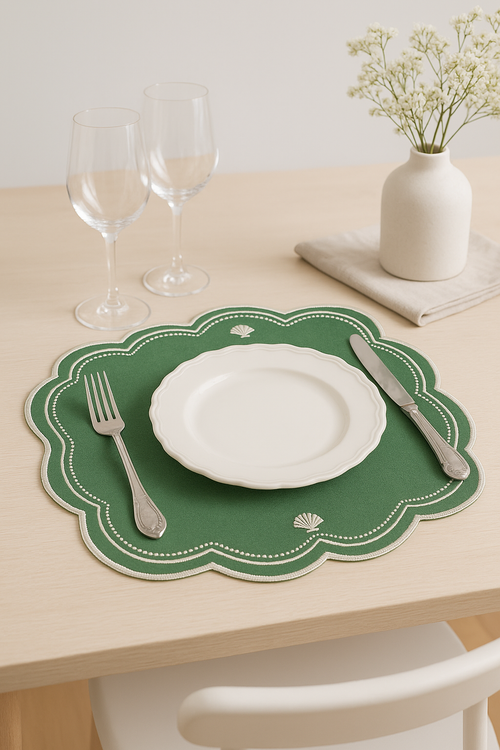 Set de table coton motif coquille saint jacques - vue 2 sur 2