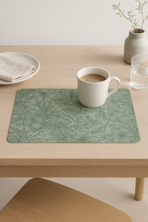 Set de table cuir antiderapant pour tasse mug - vue 2 sur 2