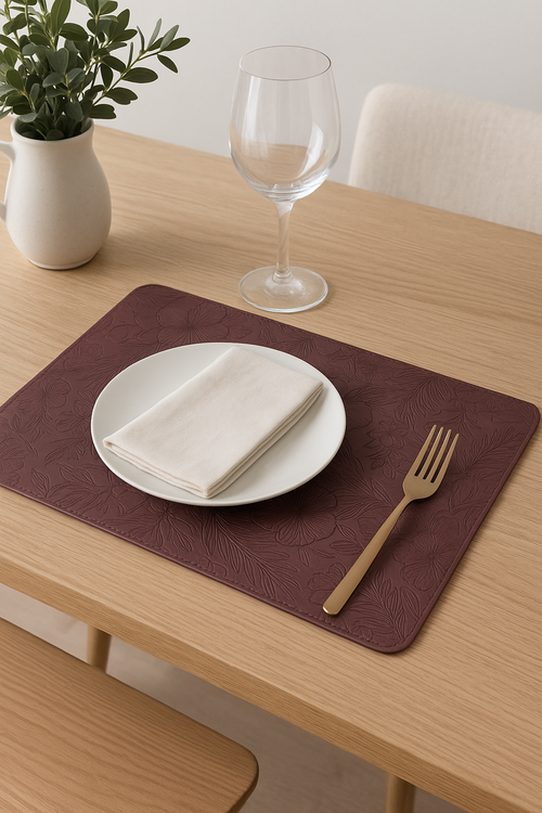 Set de table cuir antiderapant style europe repas - vue 2 sur 2