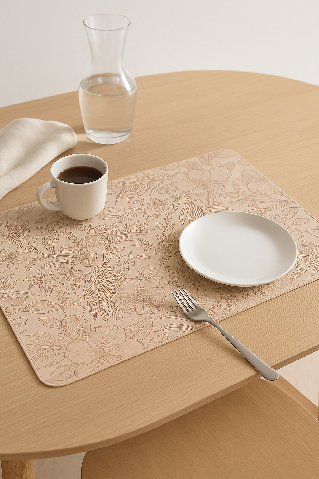 Set de table cuir antiderapant style europeen cuisine - vue 2 sur 2