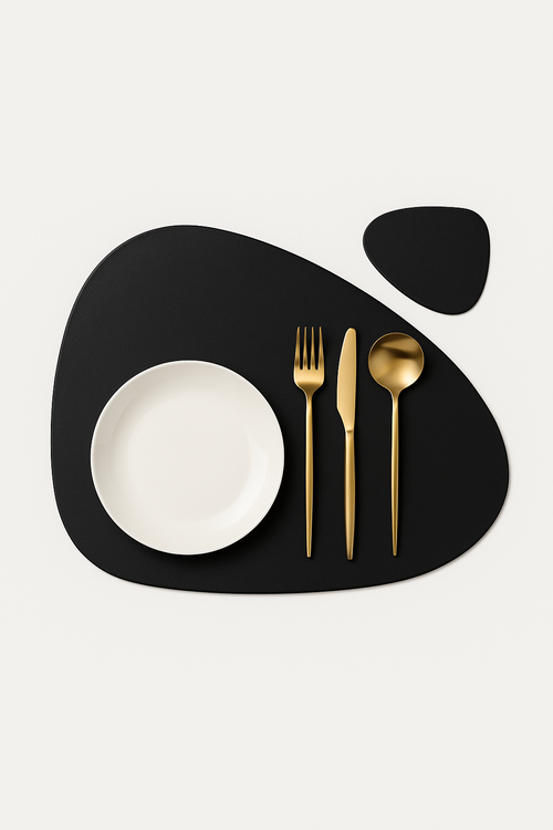 Set de table cuir pu avec dessous verre