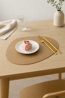 Set de table cuir pu forme feuille décoratif