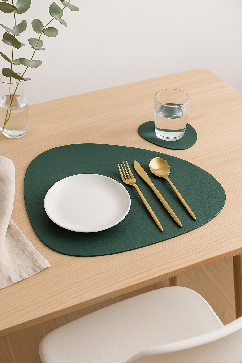 Set de table cuir pu forme irrégulière style - vue 2 sur 2