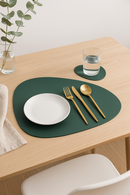 Set de table cuir pu forme irrégulière style