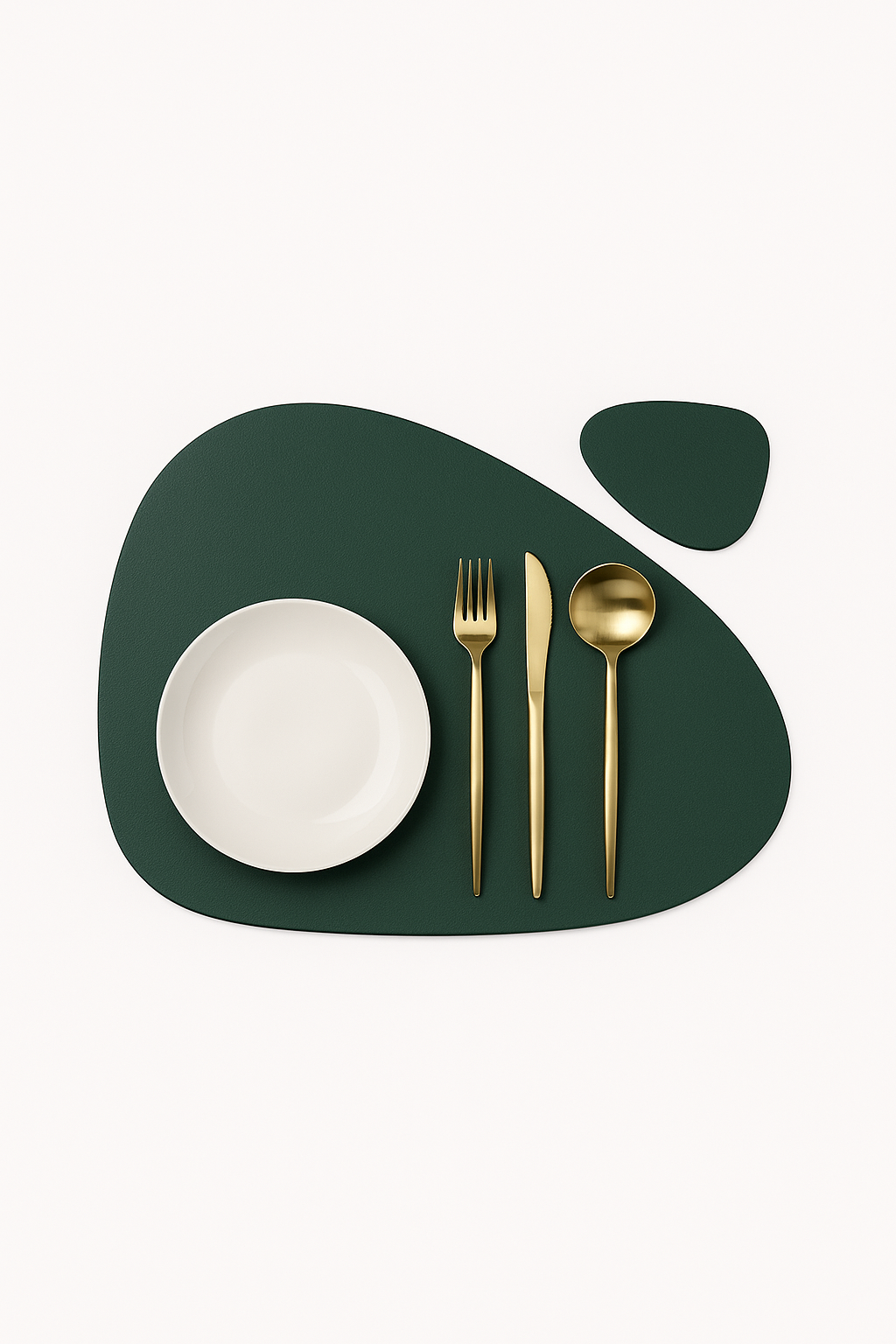 Set de table cuir pu forme irrégulière style