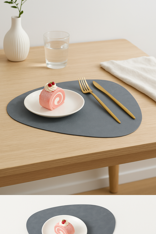 Set de table cuir pu imperméable style européen - vue 2 sur 2