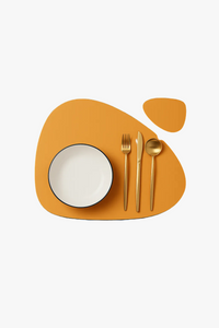 Set de table cuir pu irrégulier résistant eau