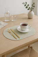 Set de table decoratif ovale antiderapant resistant chaleur