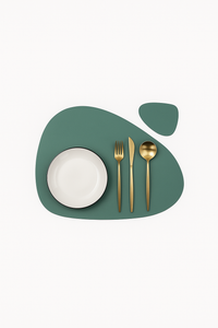 Set de table dessous de verre cuir pu