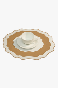 Set de table en lin brodé lavable durable