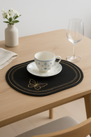 Set de table en lin brodé style classique