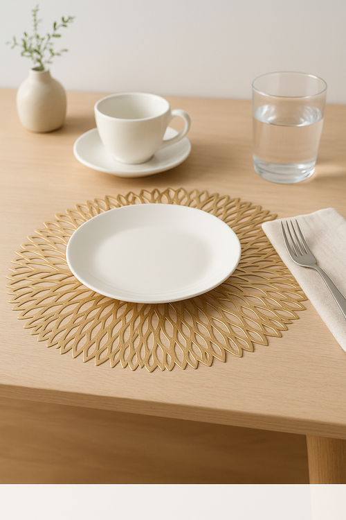 Set de table floral ajouré style européen vinyle - vue 2 sur 2