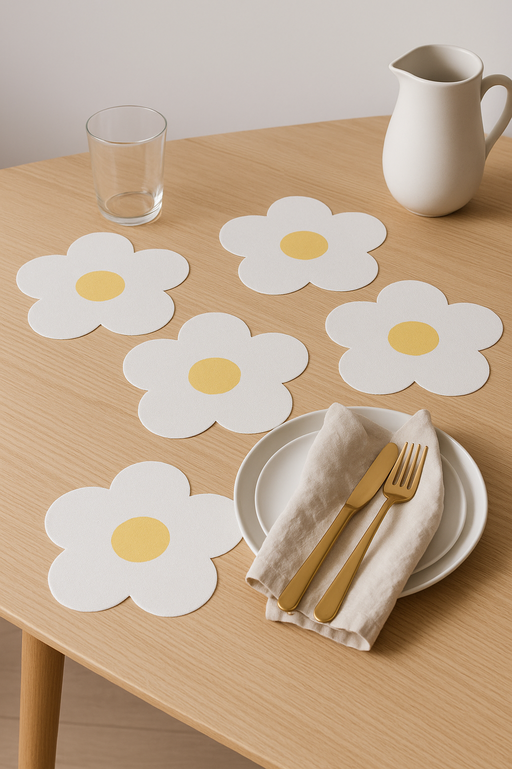 Set de table floral prairie chic lot quatre - vue 2 sur 2