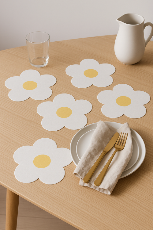 Set de table floral prairie chic lot quatre - vue 2 sur 2