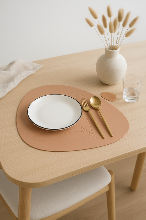 Set de table lavable motif feuille style moderne - vue 2 sur 2