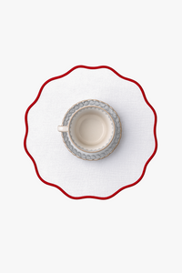 Set de table lin brodé style classique lavable