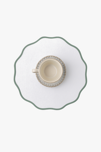 Set de table lin brodé style maison lavable