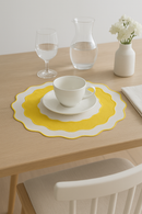 Set de table lin brodé style classique lavable