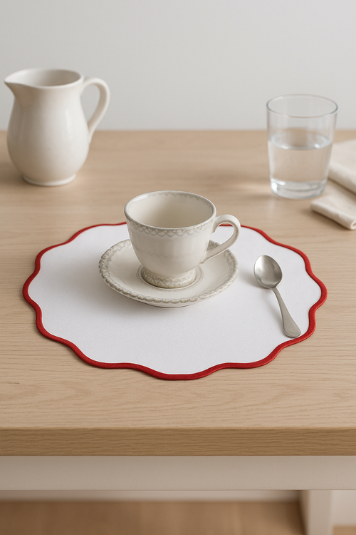 Set de table lin brodé style classique lavable - vue 2 sur 2