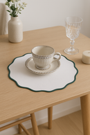 Set de table lin brodé style classique lot