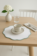 Set de table lin brodé style maison lavable