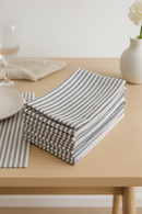 Set de table lot 12 lin coton rayé