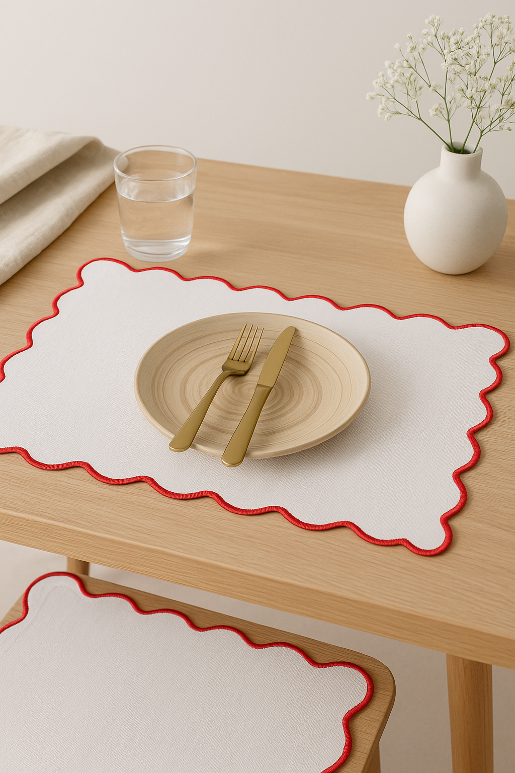 Set de table motif saint jacques coton lin - vue 2 sur 2