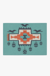 Set de table oiseaux folkloriques style tribal lavable