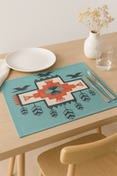 Set de table oiseaux folkloriques style tribal lavable
