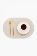 Set de table oval motif feuille style americain
