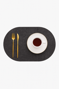 Set de table ovale imitation cuir antidérapant cuisine