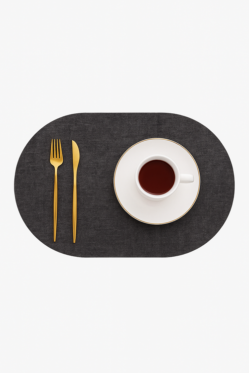 Set de table ovale imitation cuir antidérapant cuisine