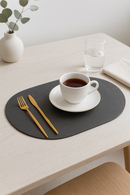 Set de table ovale imitation cuir antidérapant cuisine