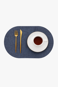 Set de table ovale similicuir antidérapant résistant chaleur