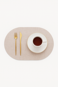 Set de table ovale similicuir antidérapant résistant chaleur
