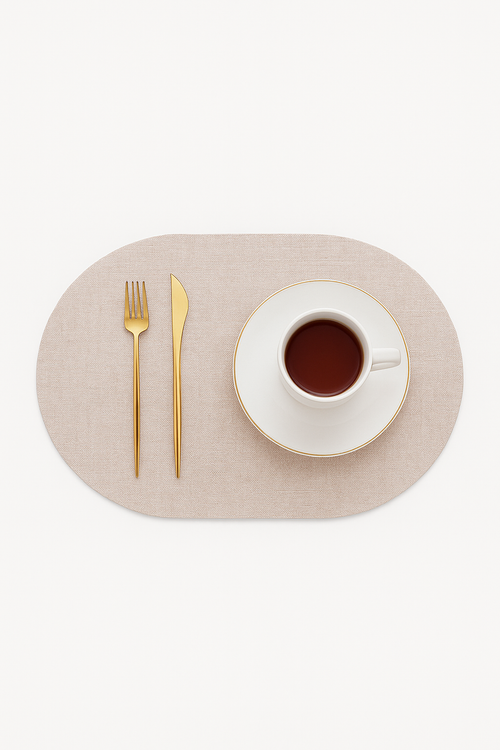 Set de table ovale similicuir antidérapant résistant chaleur