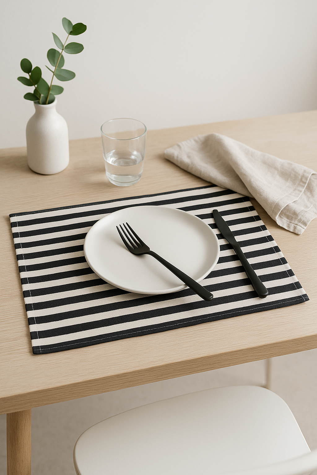 Set de table rayures carreaux style campagne chic - vue 2 sur 2
