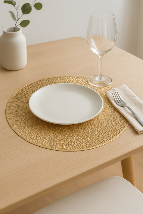 Set de table rond ajouré antidérapant isolant thermique - vue 2 sur 2