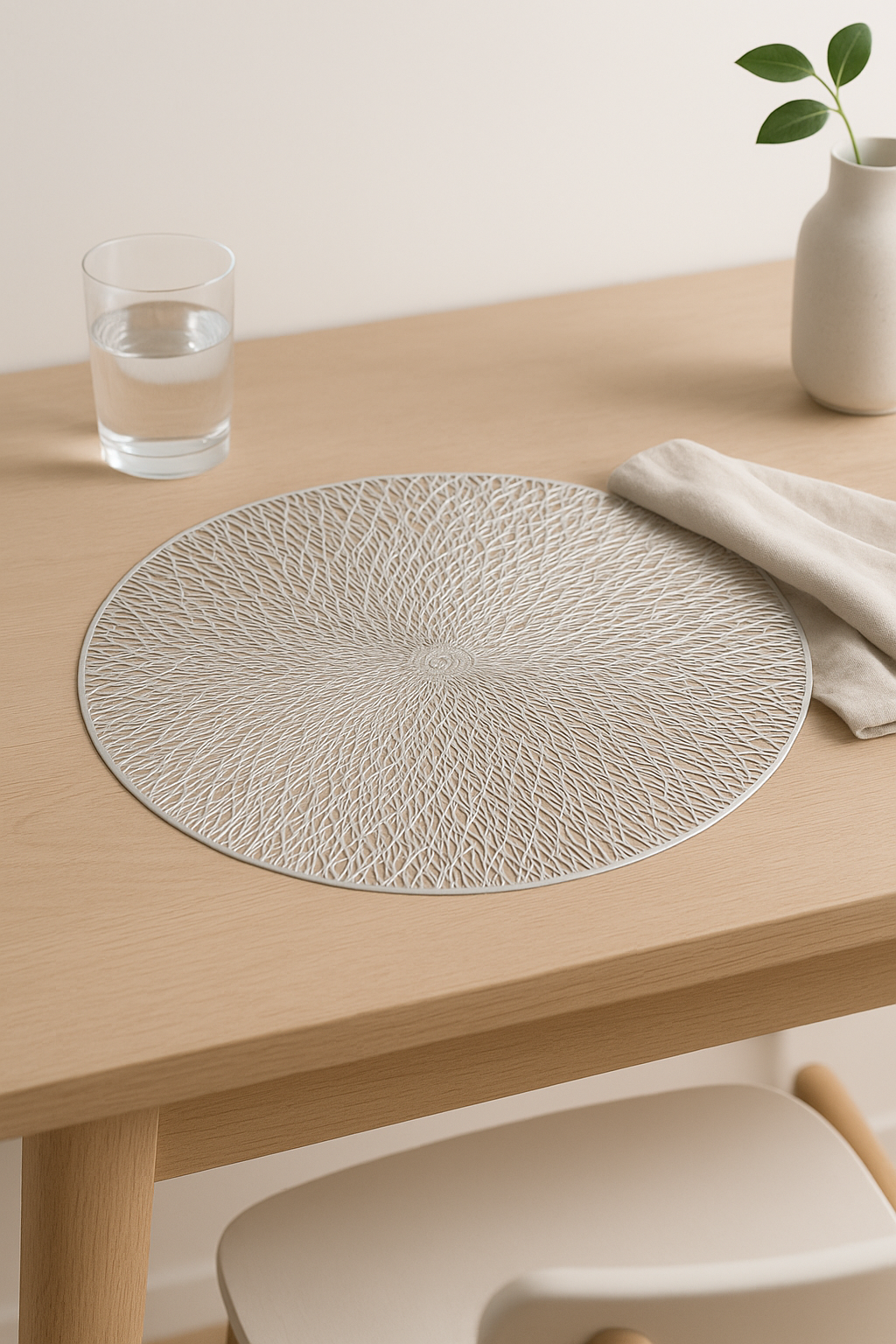 Set de table rond ajouré pvc isolant antidérapant - vue 2 sur 2