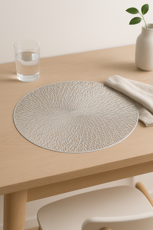 Set de table rond ajouré pvc isolant antidérapant - vue 2 sur 2