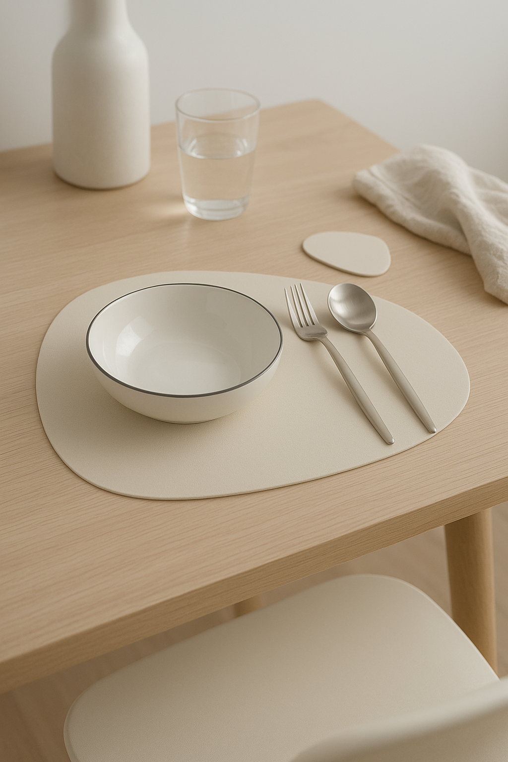 Set de table rond moderne lavable polyester cuisine