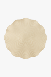 Set de table rond ondulé tressé lavable moderne