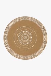 Set de table rond tressé style champêtre pompons jute