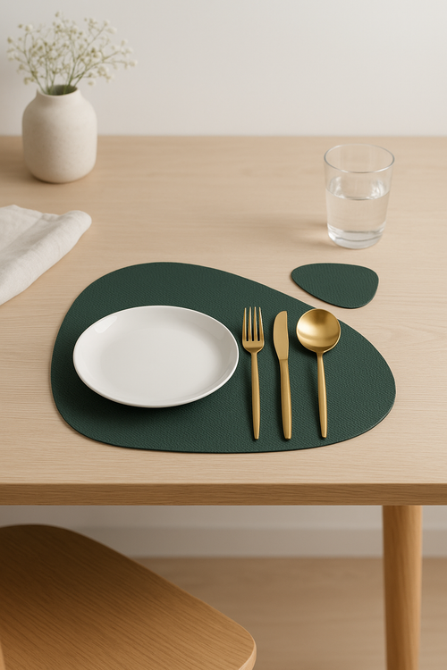 Set de table rond tressé style moderne lavable - vue 2 sur 2