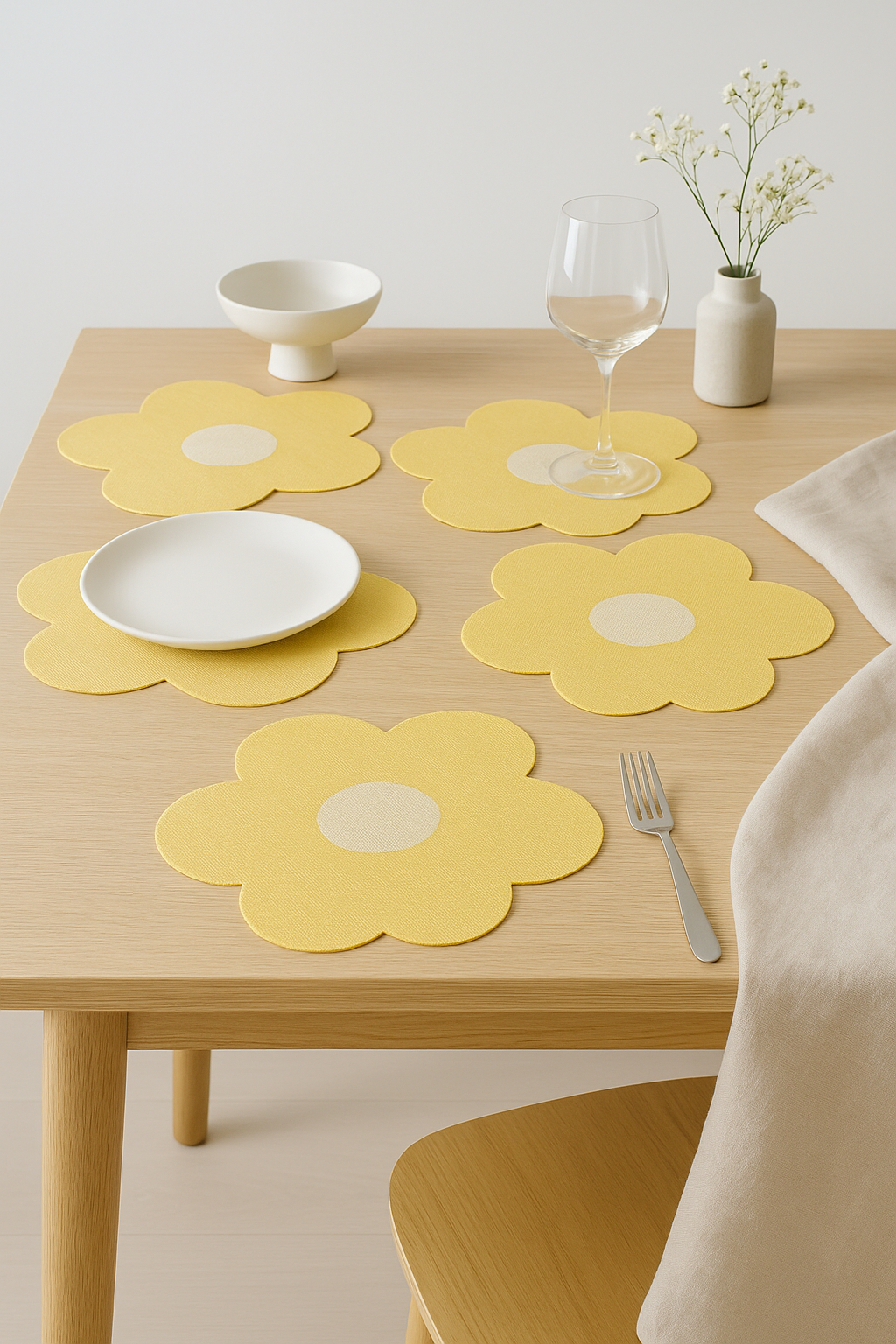 Set de table style prairie motifs floraux - vue 2 sur 2