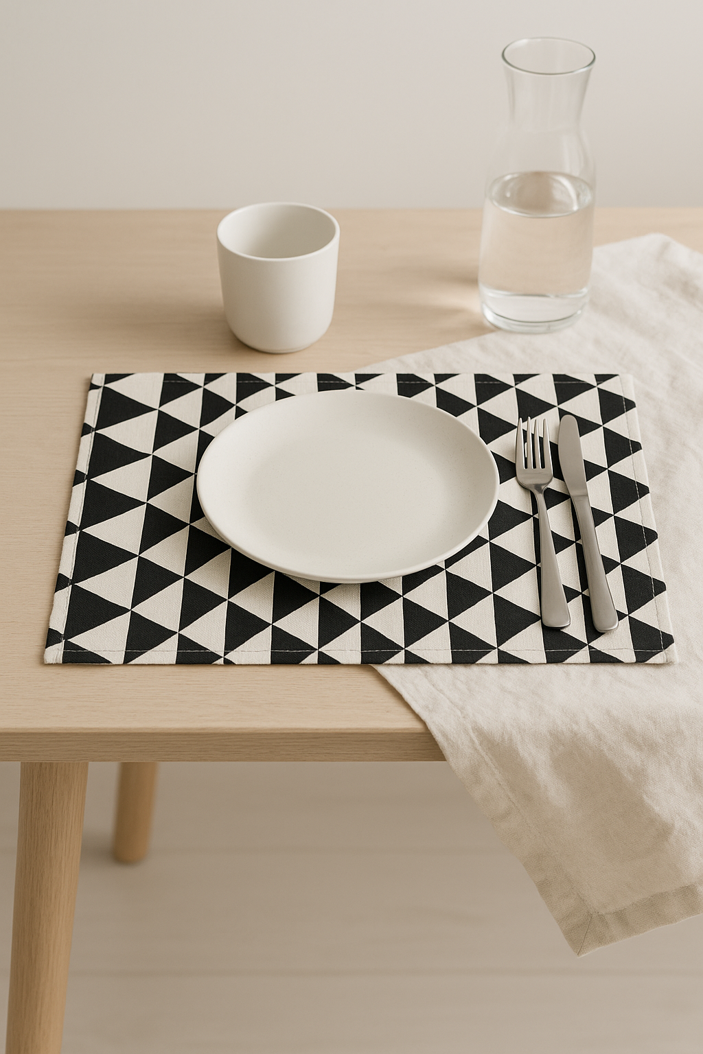 Set de table style prairie rayures carreaux cuisine - vue 2 sur 2