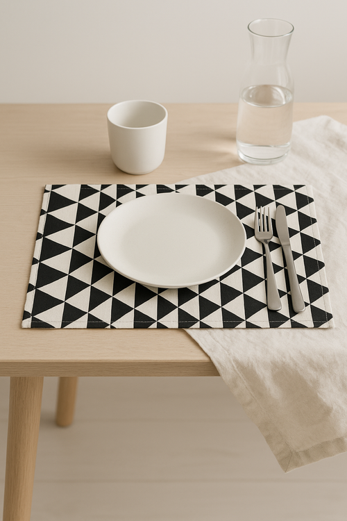 Set de table style prairie rayures carreaux cuisine - vue 2 sur 2