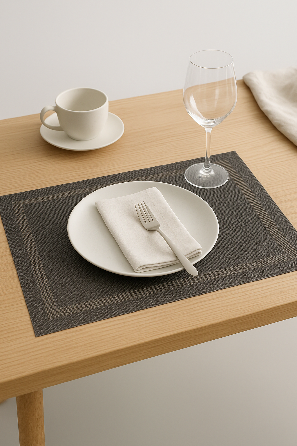 Set de table tissé style asiatique antidérapant lavable