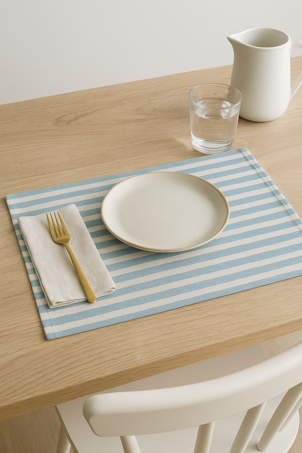Set de table tissu rayures carreaux style campagne